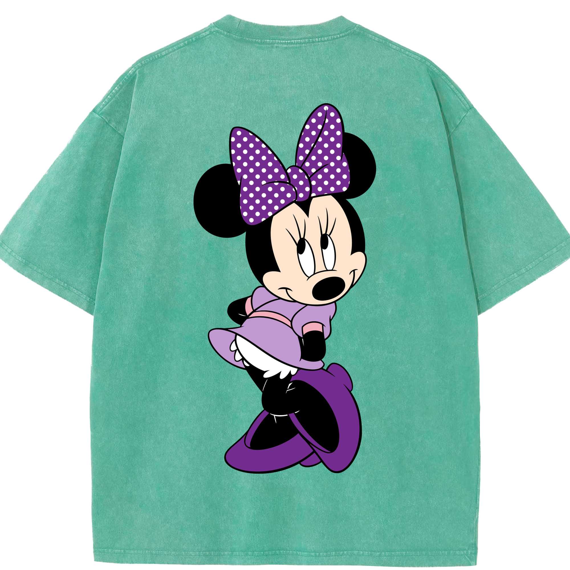 （画像用） ミッキーマウス Mickey Mouse 綿100% ヴィンテージ風 半袖Tシャツ（背面プリント）